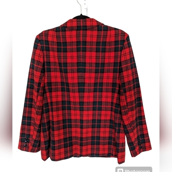 Pendleton vintage plaid wool blazer sz M - Picture 2 of 6